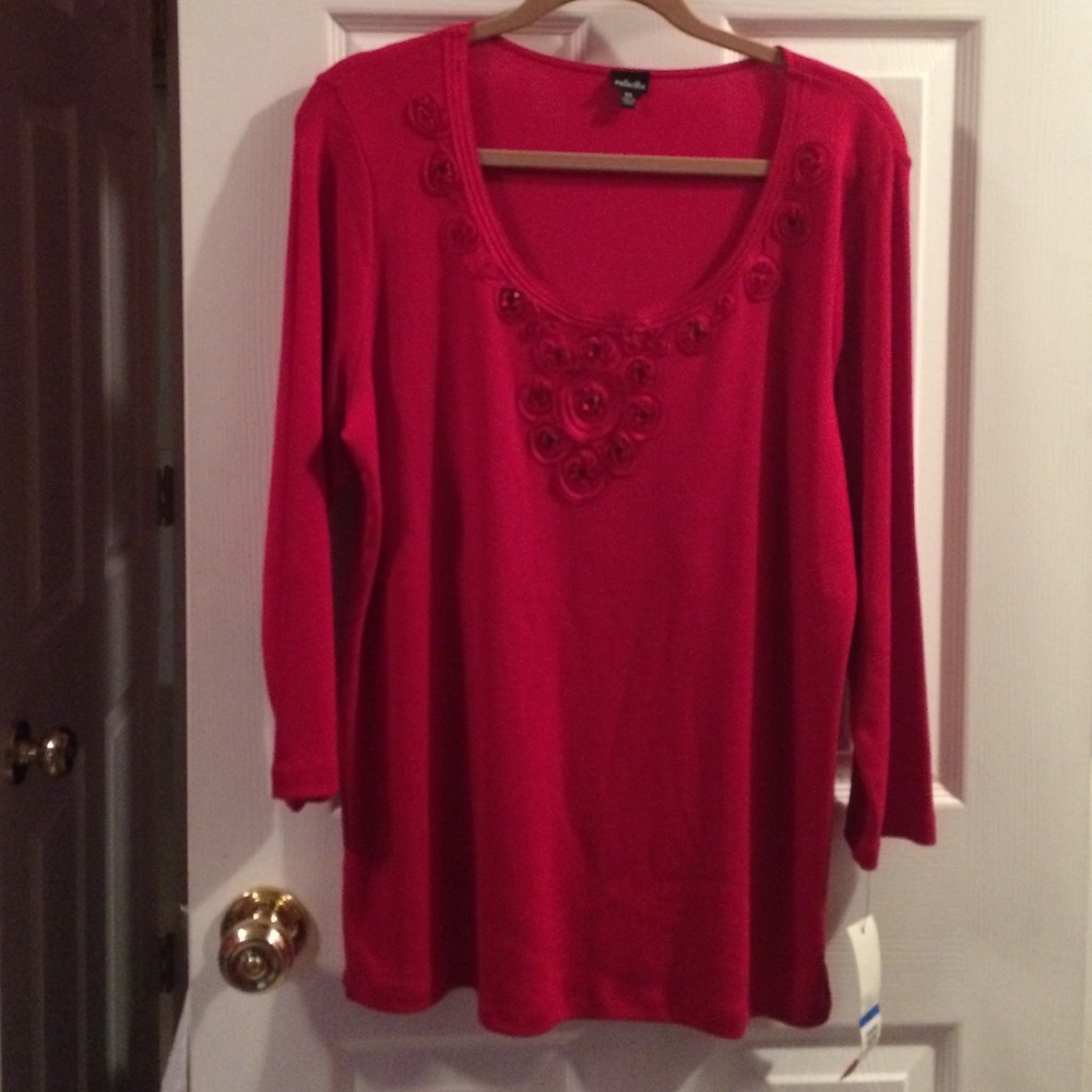 *NWT* Rafaella Red Top - Picture 2 of 4